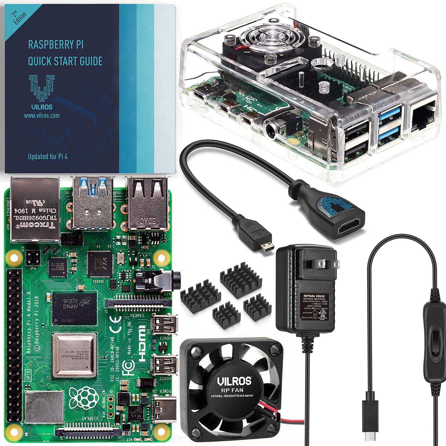 Mua Vilros Raspberry Pi 4 Basic Kit with Fan Cooled Case (4GB) trên ...
