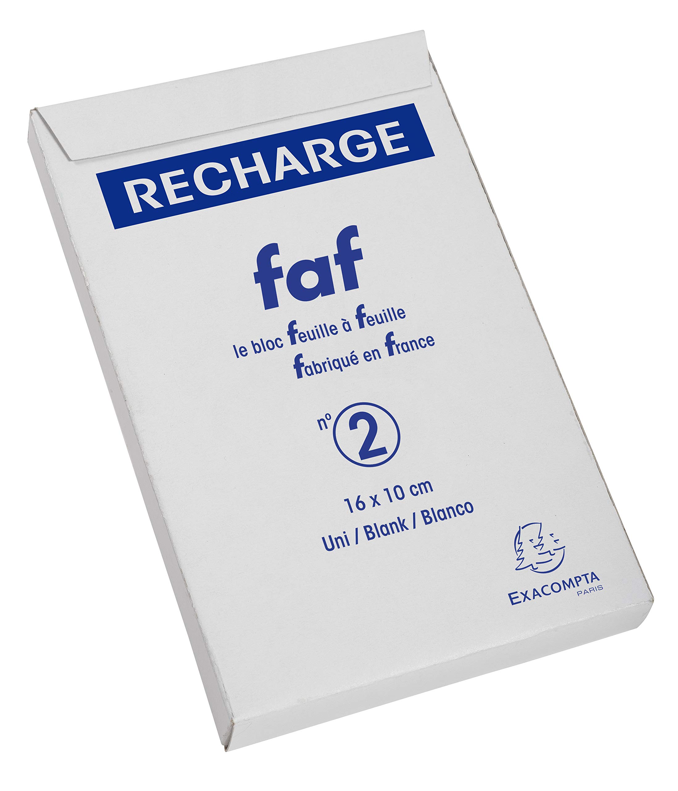 Exacompta - Ref. 12512E - 1 FAF REFILL n°2 16x10cm 170p. UNI - White