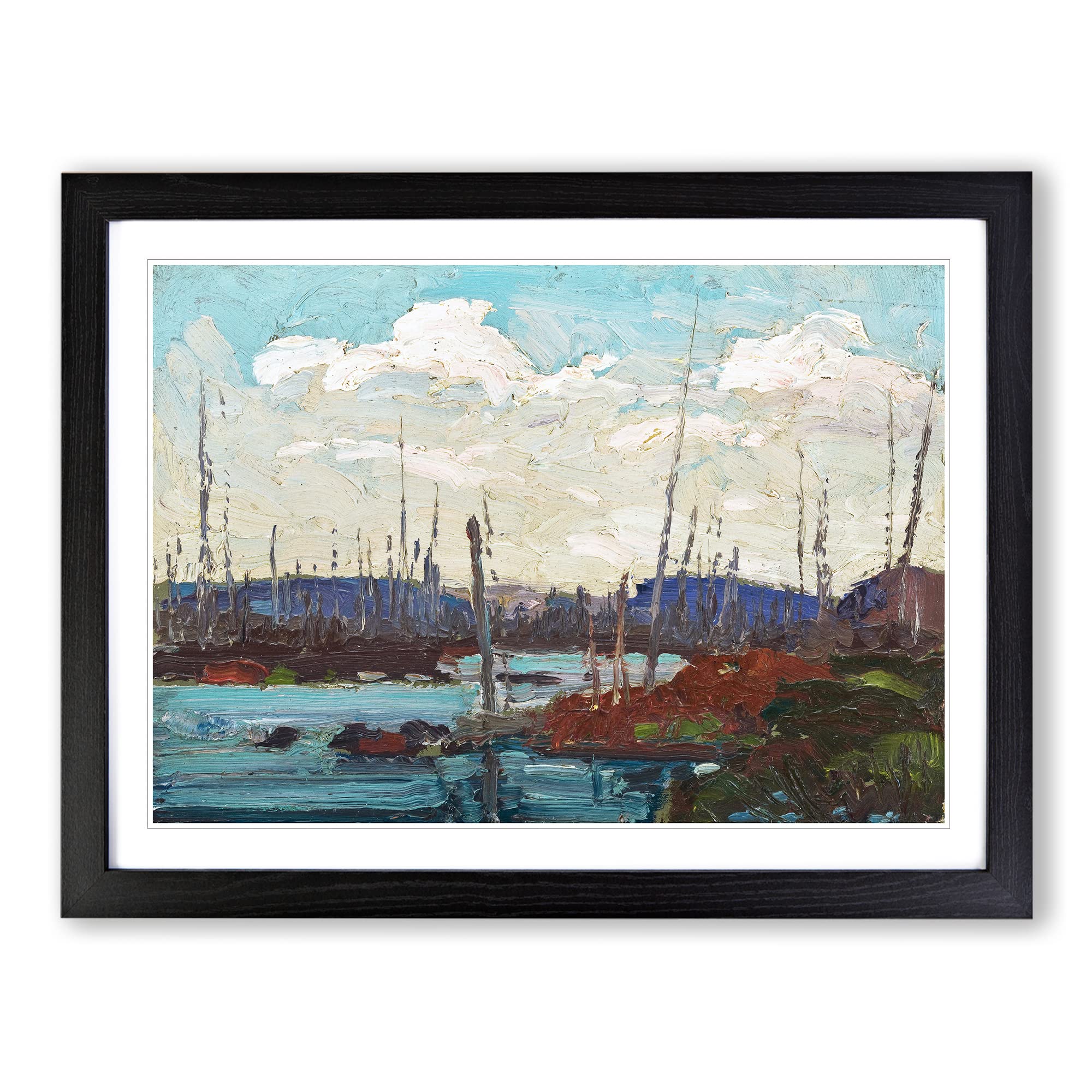Burned Over Swamp By Tom Thomson Classic Painting Framed Print | A3 Black Framed Wall Art | Ready to Hang | Classic Historical Picture | Living Room Bedroom Lounge Office