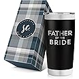 SassyCups Father of the Bride Stainless Steel Vacuum Insulated Tumbler Cup with Lid and Straw - Gift for Dad, Bride, Bridal Shower, Wedding, Engagement Party - Travel Tumbler Bride's Dad Gift -