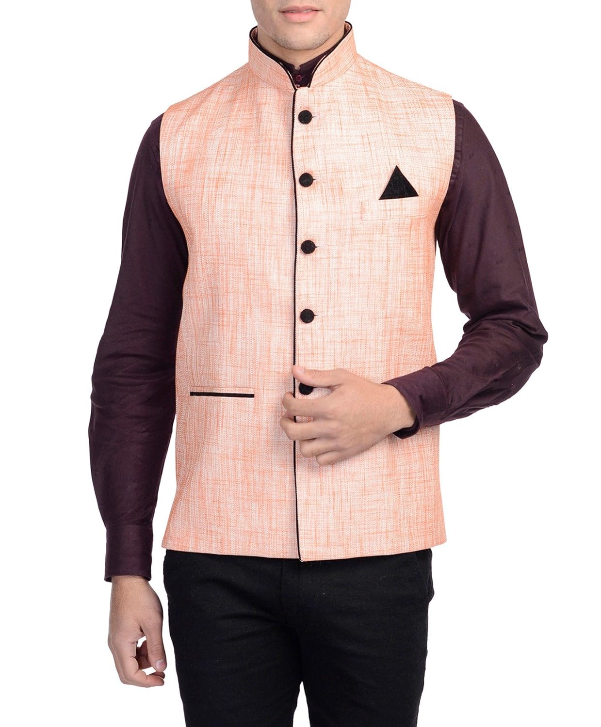 wintage men's rayon bandhgala festive nehru jacket waistcoat- 4 colors available