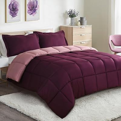 HIG 3 Piece Plum Reversible Duvet King 240x220 OEKO-TEX 10.5 Tog
