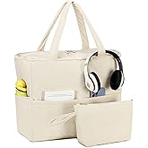 LOIDOU Large Beach Tote Bag Waterproof Sandproof Beach Pool bag with Zipper & Wet Pockets Shoulder Bag Travel Teacher Grocery