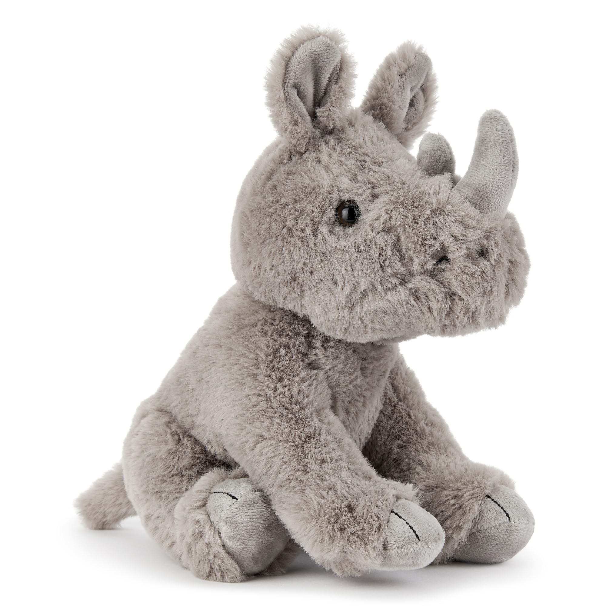 Zappi Co Robin the Rhino Plush Toy Rhinoceros (22cm) Horned Wonder - Soft, Cuddly, 100% Recycled - Mighty African Friend — image 1