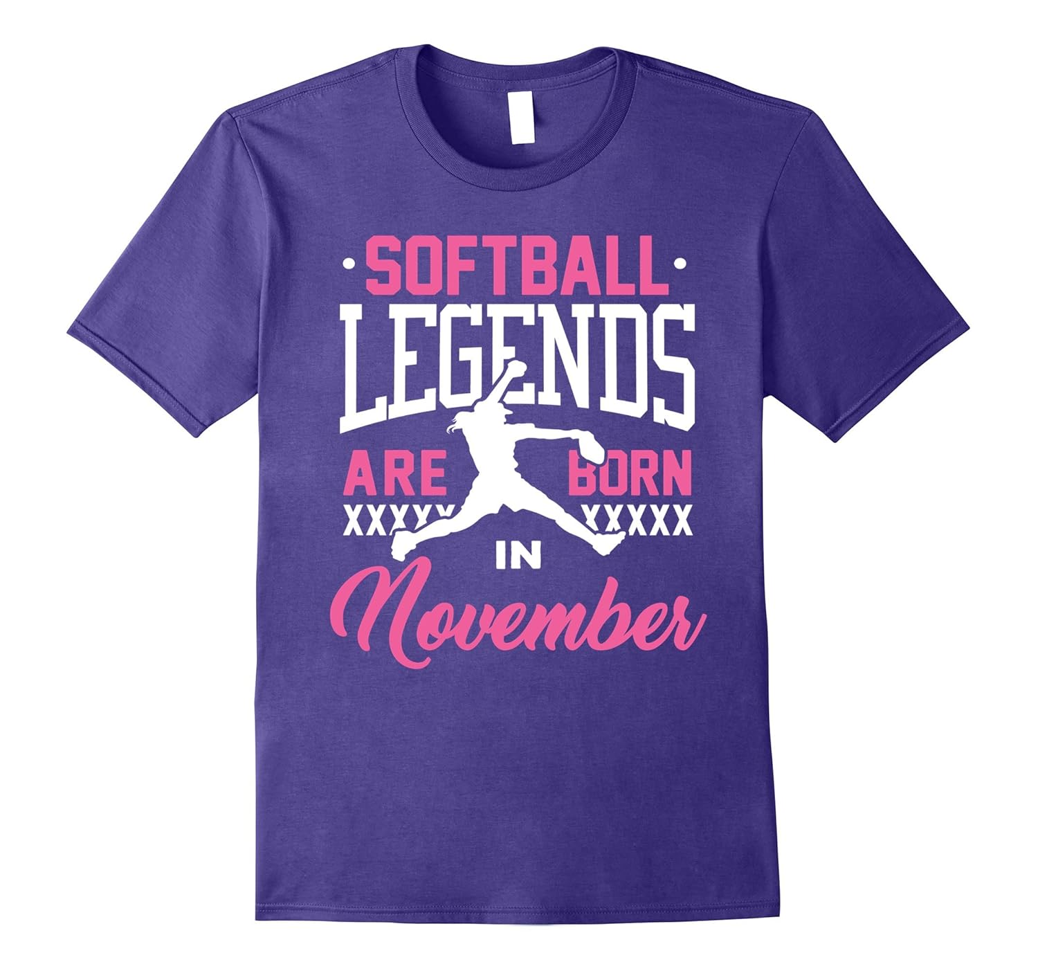 Softball Legends Born in November Shirt Funny Girl Gifts-ANZ