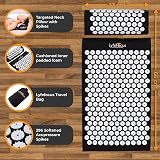 LyfeFocus Acupressure Mat & Pillow Set with Travel Bag Black White view 4