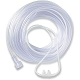 Medline HCSU4514S Supersoft Nasal Oxygen Cannula, Universal Connector, 7-Foot Tubing, Adult Size, Pack of 50