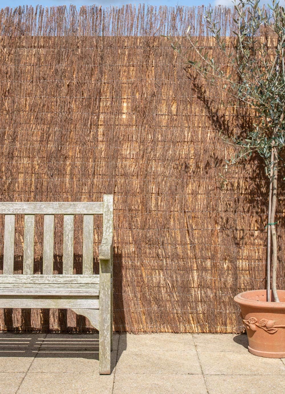 Papillon 4.0 x 1.0m (13ft 1in x 3ft 3in) Brushwood Heather Thatch Natural Garden Fence Screening Roll Privacy Border Wind/Sun Protection