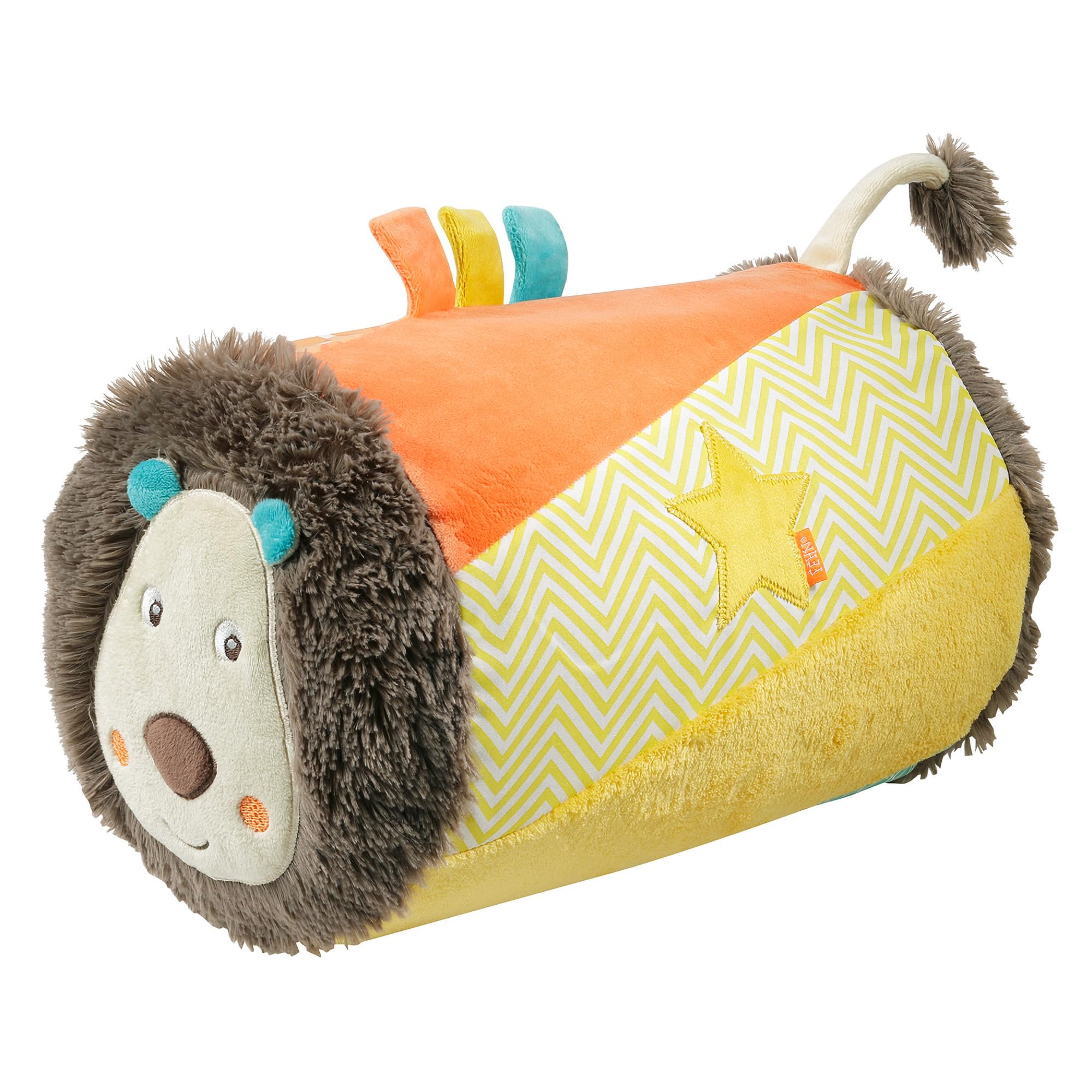 Fehn 066326 Lion Crawling Roll – Crawling Aid in A Funny Lion Design for Babies and Toddlers from 6 Months Upwards – Size : Diameter 22 cm X 34 cm