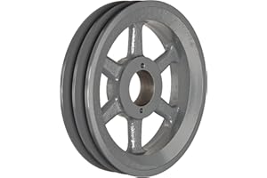 TB Woods 2BK80 FHP QT Bushed V-Belt Sheave, B Belt Section, 2 Grooves, QT Bushing required, Cast Iron, 7.75" OD, 3230 max rpm