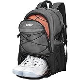 DAFISKY Basketball Backpack with Ball Compartment – Large Basketball Bag with Shoes compartment Sports Equipment Bag for Soccer Ball,Volleyball,Gym,Outdoor,Travel