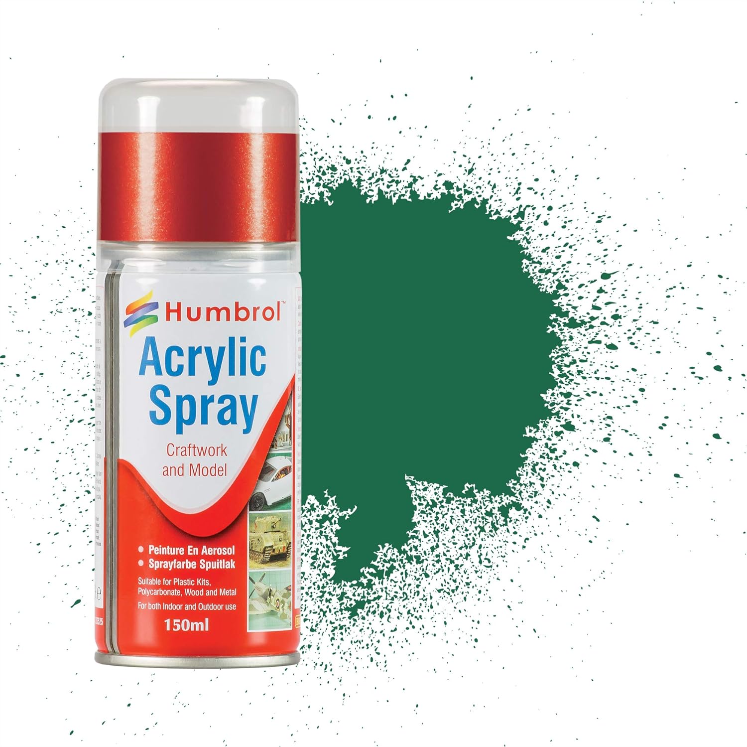 Humbrol AD6030 150ml Acrylic Spray Paint No. 30 Matt , Dark Green