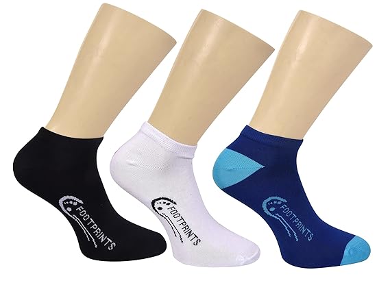FootPrints Organic Cotton and Bamboo Ankle Socks - Unisex- Pack of 3 Pairs