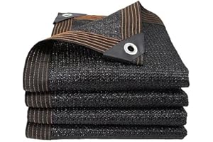 FEBVAO 90% Shade Cloth,Shade Tarp, Shade Netfor Garden for Greenhouse,Sun Shade Net for Outdoor,Black Shade Tarp, Shade Screen Netting,Black Sun Shade Fabric for Livestock,canopy shade