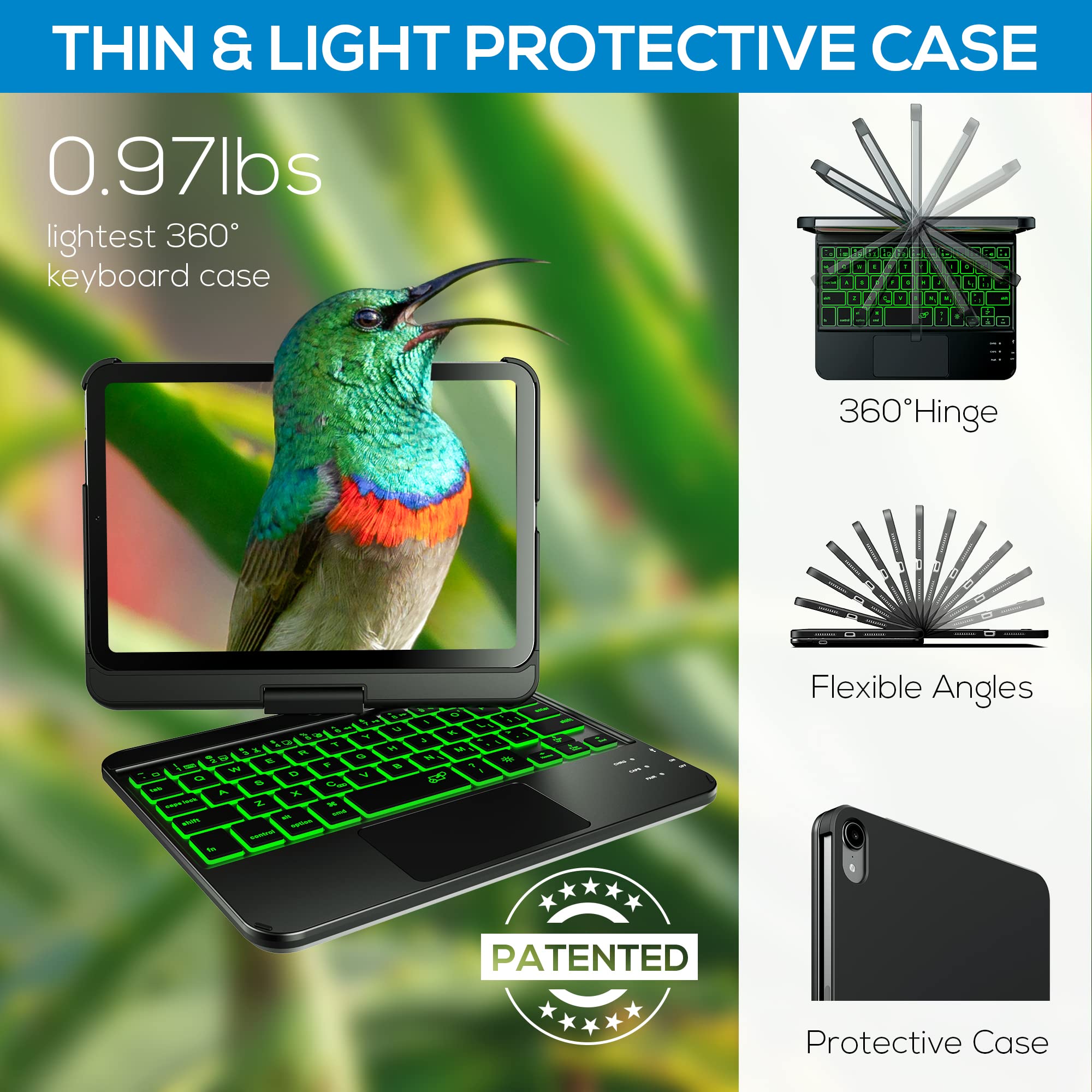 PROTech Case For IPad Mini 6 (8.3 Inch, 6th Generation, 2021 Release), Slim Stand Hard Back Shell Protective Smart Cover Case (Emerald Green