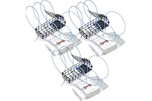 AirFly Heavy Surf 6-Loop Crab Trap for Fishing Poles – Lead-Free, USA-Made, Premium Durable Loops – Ideal for Dungeness, Blue, Rock Crabs – Includes Bait & Reserve Loops