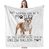 Foyoulame English Bulldog Gifts Dog Mom Blanket, Gifts for EnglishBulldog Lovers Blanket Throw, Dog Mom Blankets Decor, Takes Someone Special to Be A English Bulldog Blankets Bed Throw 50x60 Inches