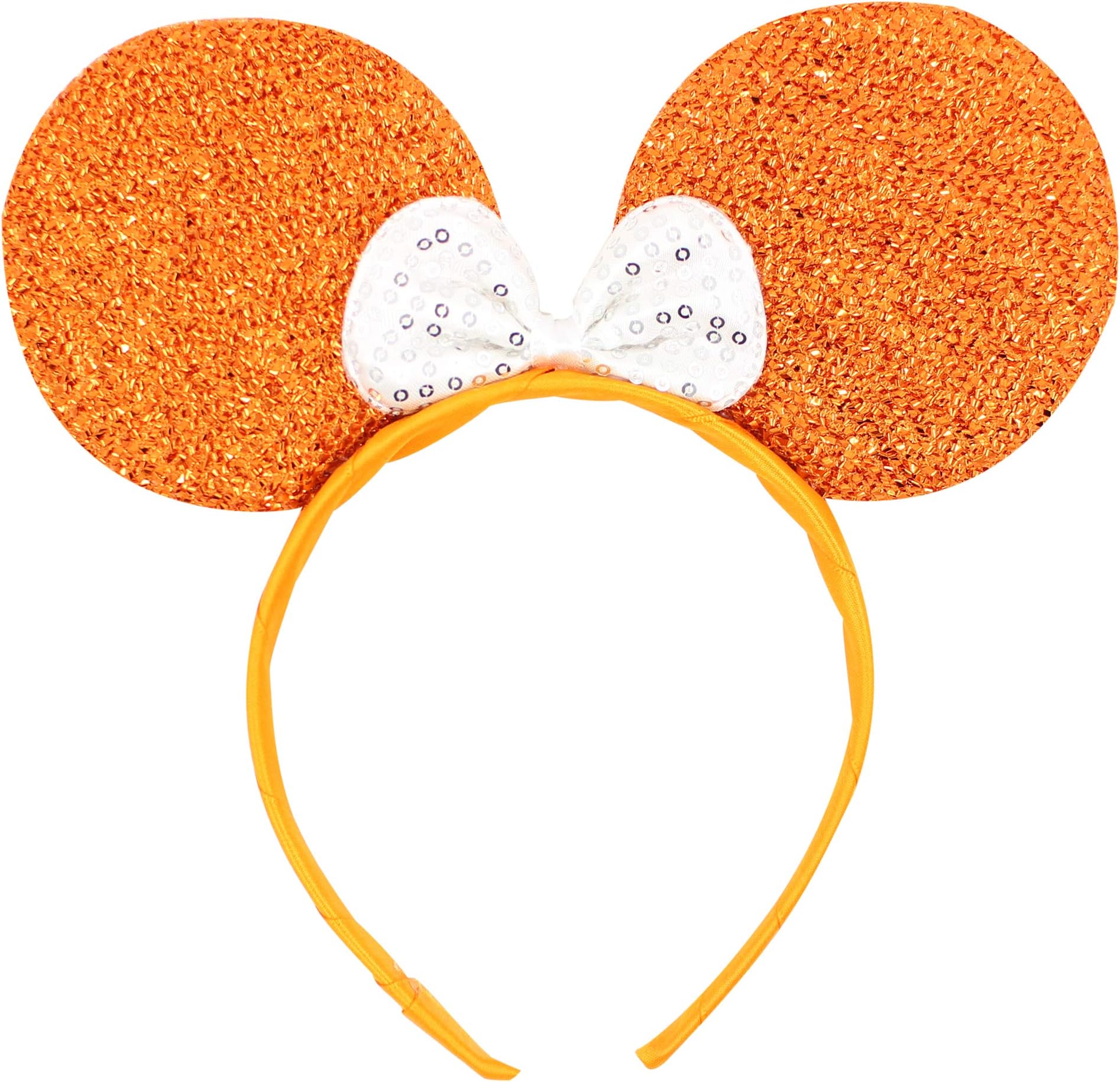 orange Micky Minnie Mouse Ears Hairbands Headband Fancy Dress 12 Different Colours Hen Party Night Halloween Fancy Dress Girls Birthday Party (ORANGE)