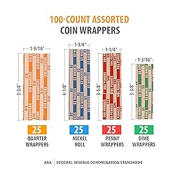 Coin Changer Tray Bundle of 100 Assorted Wrappers