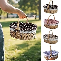 Wicker Woven Basket, Hand Woven Wicker Storage