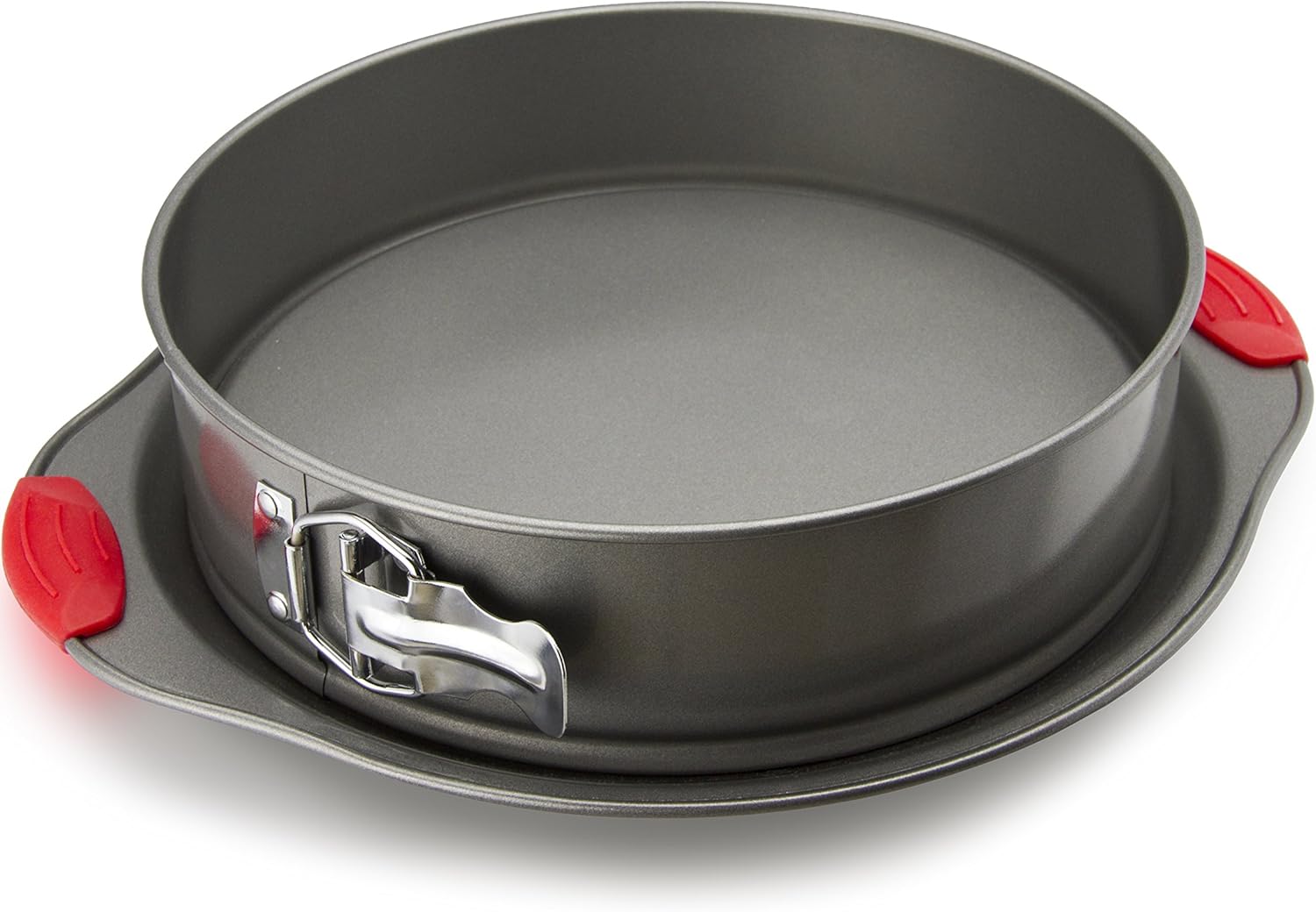 Non-Stick Springform Pan 10 inch. Professional Quality Pans Series/Spring Form/Cheesecake Baking Mold. Leakproof Cake Pan With Silicone Handles: Kitchen & Dining