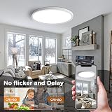 slochi 30cm LED Ceiling Light 3 Color Temp 3000K 4000K 6500K IP54 White view 4