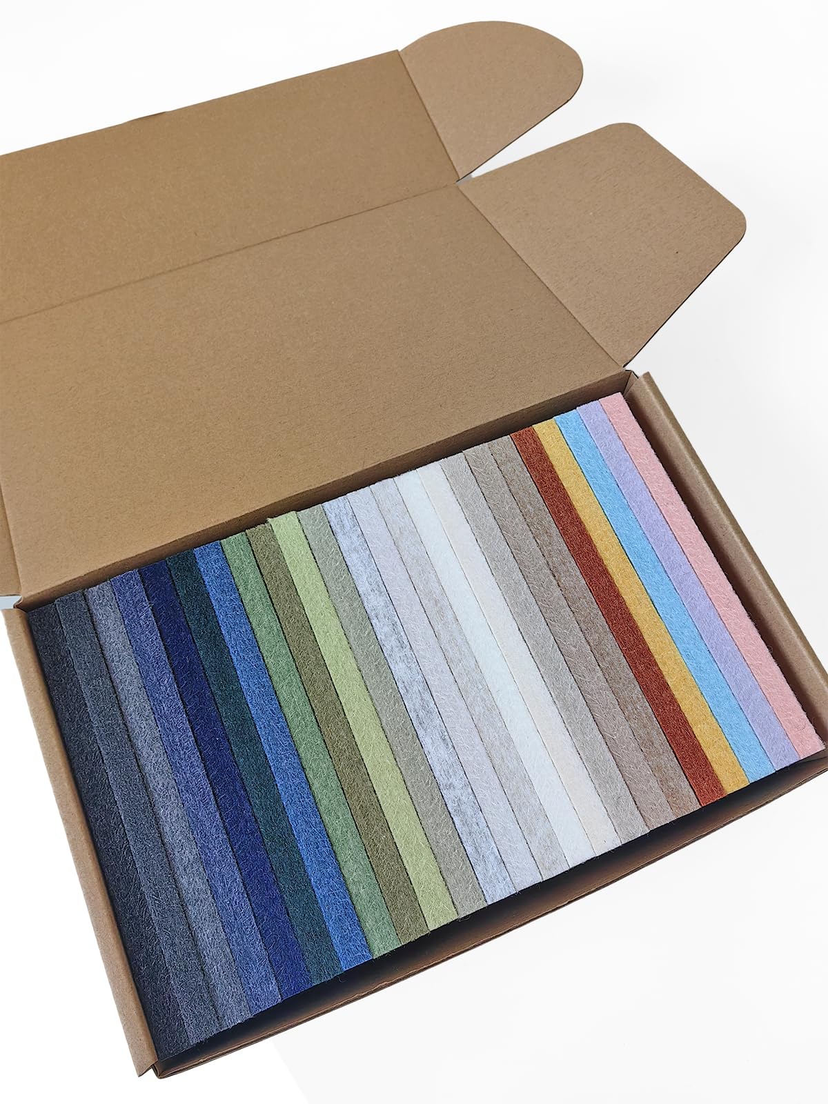 Photo 1 of DECORITA Felt Wall Tiles Samples - 24 Colors - 5.9x3.15 Inch - Color Samples Tiles - Home Office Wall Decor - DIY Wall Art - Felt Board
