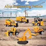 Coolplay Mini Construction Vehicles 6 Pack Diecast Kids Toys Bulldozer Forklift view 2
