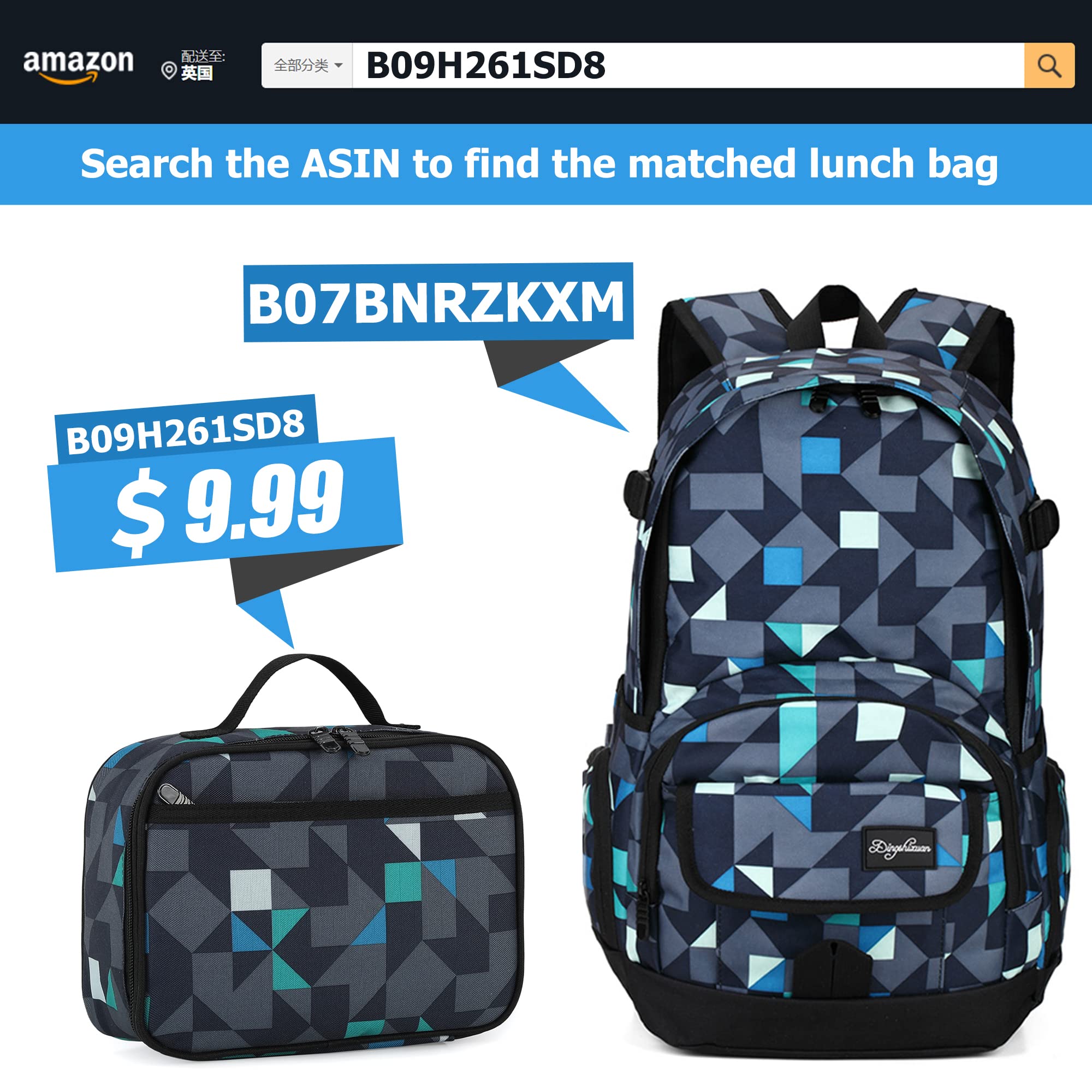 rickyh style School Backpack Travel Bag for Men & Women Lightweight College Back Pack with Laptop Compartmen