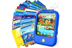 Qiaojoy Kids Learning Tablet Educational Learning Pad for Toddlers 2-5 to Learn Alphabets, Numbers, Foods, Time, Music, Talking Cards for Toddlers，Learning Educational Toy Kids Gifts