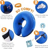BENCMATE Protective Inflatable Dog Cat Cone Collar Large Blue view 3