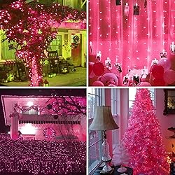 GLOWNOVA Green Wire,Pink Incandescent Bulb 100 Mini