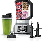 Ninja SS300C, Foodi 3in1 Power Blender & Processor System with Nutrient Extractor, 5 Auto-iQ Presets, Silver, 1200W (Canadian