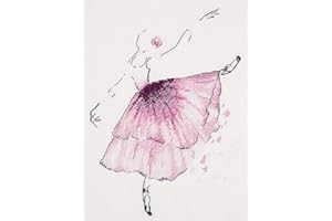 PANNA - Counted Cross Stitch Kit - Anemone Flower Ballerina - C-1886-27 Count - Linda - 9.06 x 7.68 inch - DIY kit