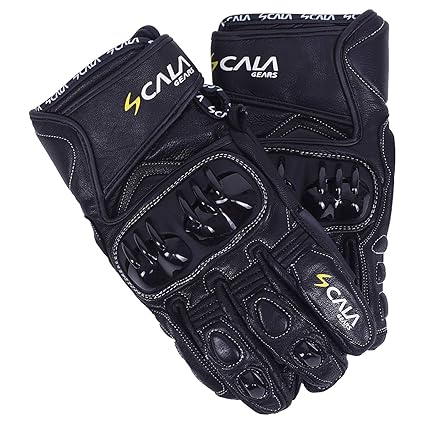 mens black leather riding gloves