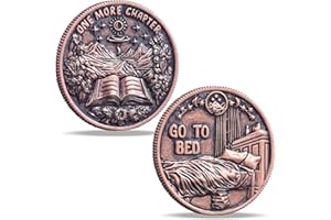Just One More Chapter Coin Gamer Bookish Gifts for Book Lovers - Unique Book Coin Flip Book Merch & Bookish Coins Presents fo