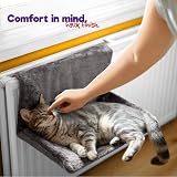 Petlicity Cat Radiator Bed Grey Warm and Cosy Pet Bed for Small Pets view 5