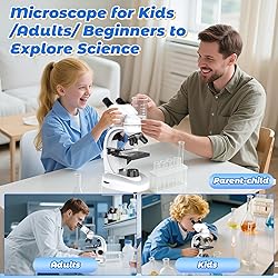 Compound Binocular Microscope for Kids & Adults