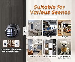 Keypad Door Knob Lock, Keyless Entry Door Lock with