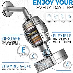 AquaHomeGroup Luxury Filtered Shower Head Set 20+3