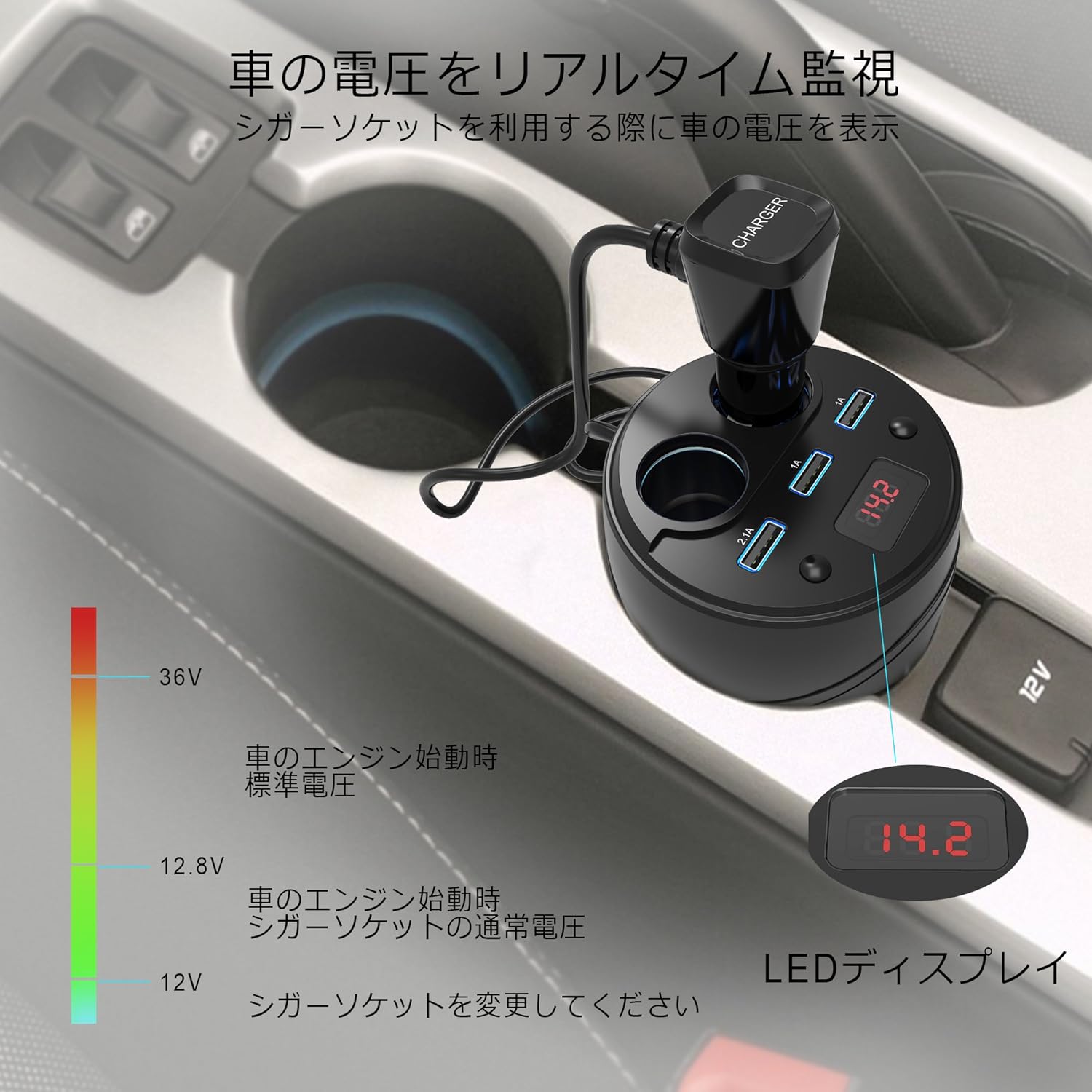 Amazon Co Jp Jingxiguoji カーチャージャー コップ型車載充電器 2連シガーソケット分配器 Usb 3ポート搭載 12v 24v車対応 スイッチコントロール 電圧計 家電 カメラ Amazon Co Jp Jingxiguoji カーチャージャー コップ型車載充電器 2連シガーソケット分配器 Usb 3ポート搭載 12v 24v車対応 スイッチコントロール 電圧計 家電 カメラ