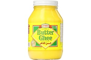 Ziyad Pure Ghee Clarified Butter, 28oz | Paleo and Keto-Friendly | Lactose and Casein Free | Shelf-Stable, Spreadable, High-Heat Cooking, Roasting, Sautéing, Baking, Coffee, Hot Drinks, and Finishing Oil | Rich, Nutty Flavor