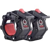 Lock-Jaw PRO 2 Magnetic Barbell Collars/Clamps, 2"/50mm Olympic Bars | Heavy Duty Bar Clamps, Magnetic Secure Hold, Strength Training &amp; Gym Use, Gym Accessories, Barbell Clamps