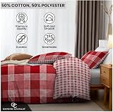 GC Gaveno Cavalia Soft & Cozy Check Double Quilt Cover Denim Red view 3