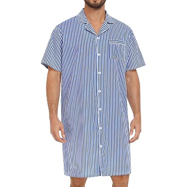 men night dress cotton Amazon Best Sellers: Best Men's Nightshirts 25122653_CO27_12 Plus Size - Velour neck style Simple Color:Pale Steel Blue