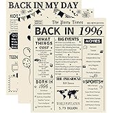 HOMANGA 30th Birthday Decorations for Men and Women, 3 Pieces Vintage 30 Years Birthday Anniversary Posters, Back in 1996 Party Decoration Supplies, 30th Birthday Gifts for Men and Women 8x10 Inch