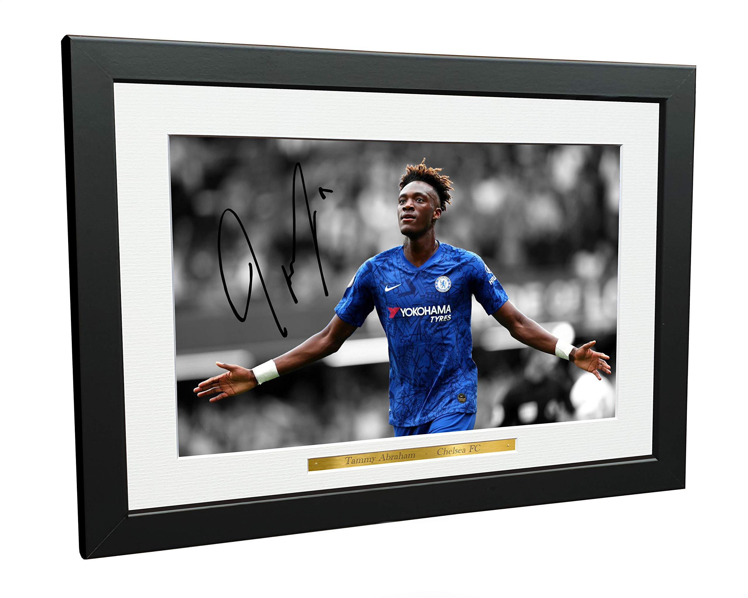12x8 A4 Signed Tammy Abraham"Celebration" Autographed Photo Photograph Picture Frame Football Soccer Poster Gift