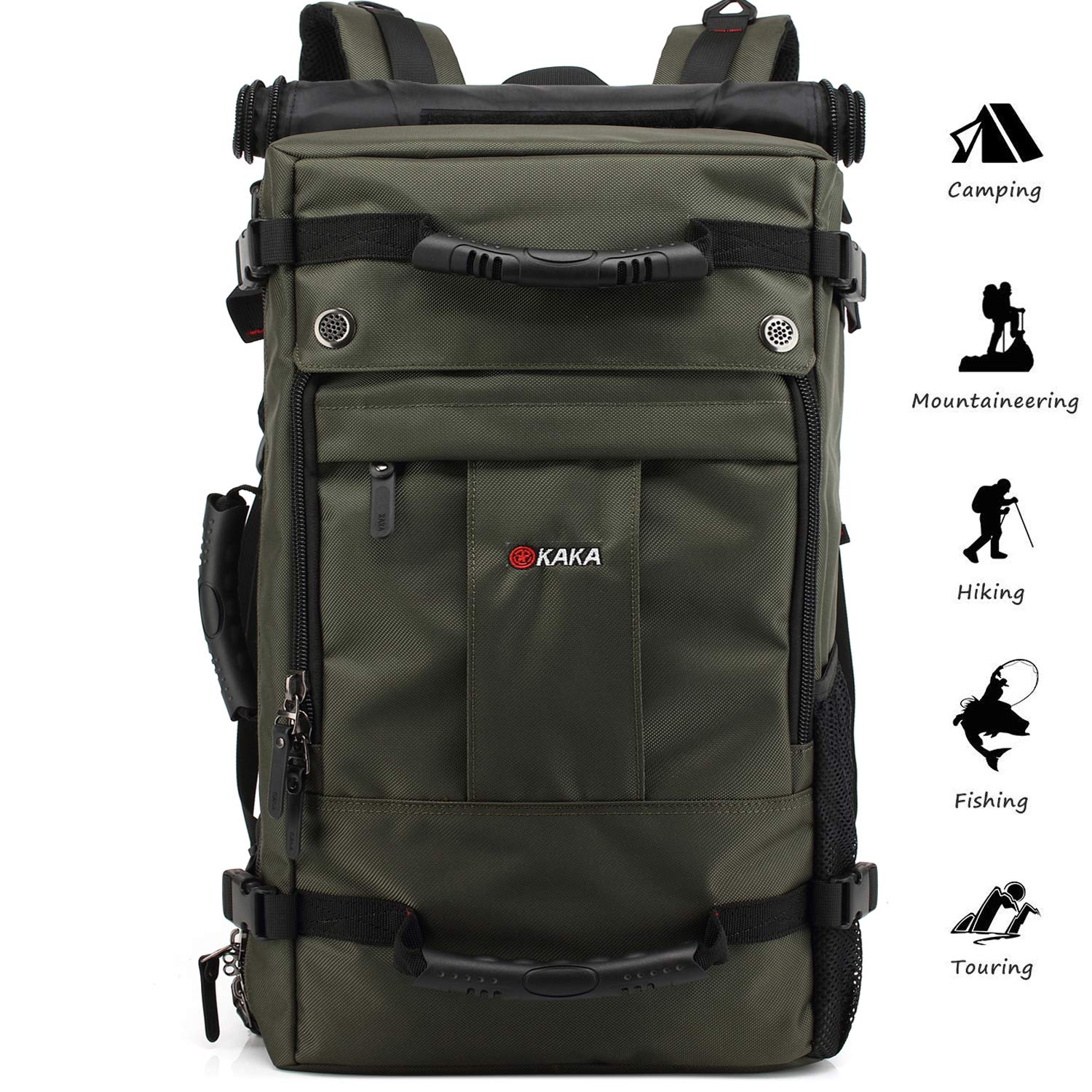 Antitheft Travel Daypack Hiking Backpack Multifunction Water Repellent
