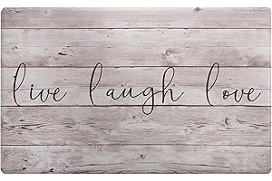 SoHome Cozy Living Anti-Fatigue Kitchen Mat For Floor, Farmhouse Rustic Wood Themed Cushioned Kitchen Runner Rug Mat, Stain Resistant, Easy Wipe Clean, 1/2 Inch Thick, 18" x 30", Grey