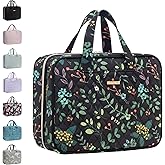 Everfun Hanging Travel Toiletry Bag Valentine's Day Gifts for Women Traveling With Leakproof Compartment Makeup Cosmetic Organizer Dopp Kit Travel Accessories Essentials Must Have